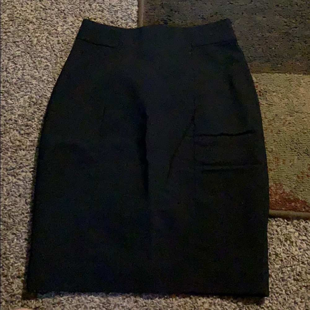 Black mini skirt